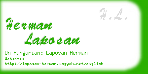 herman laposan business card